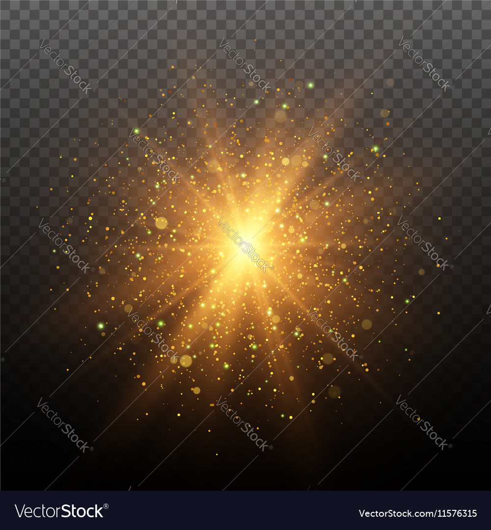 Light effect Star burst with sparkles Royalty Free Vector