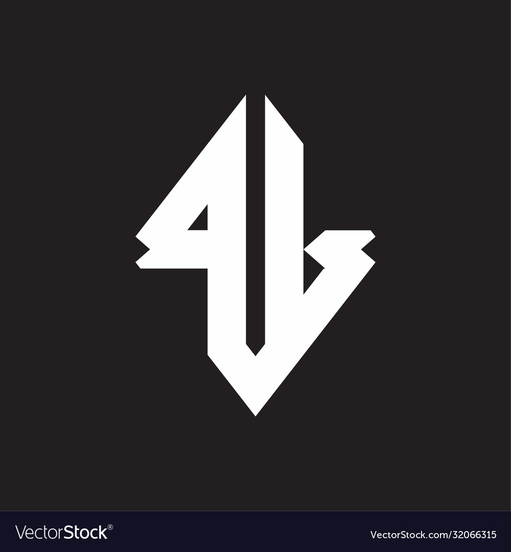 Pl logo monogram with sharp square design template