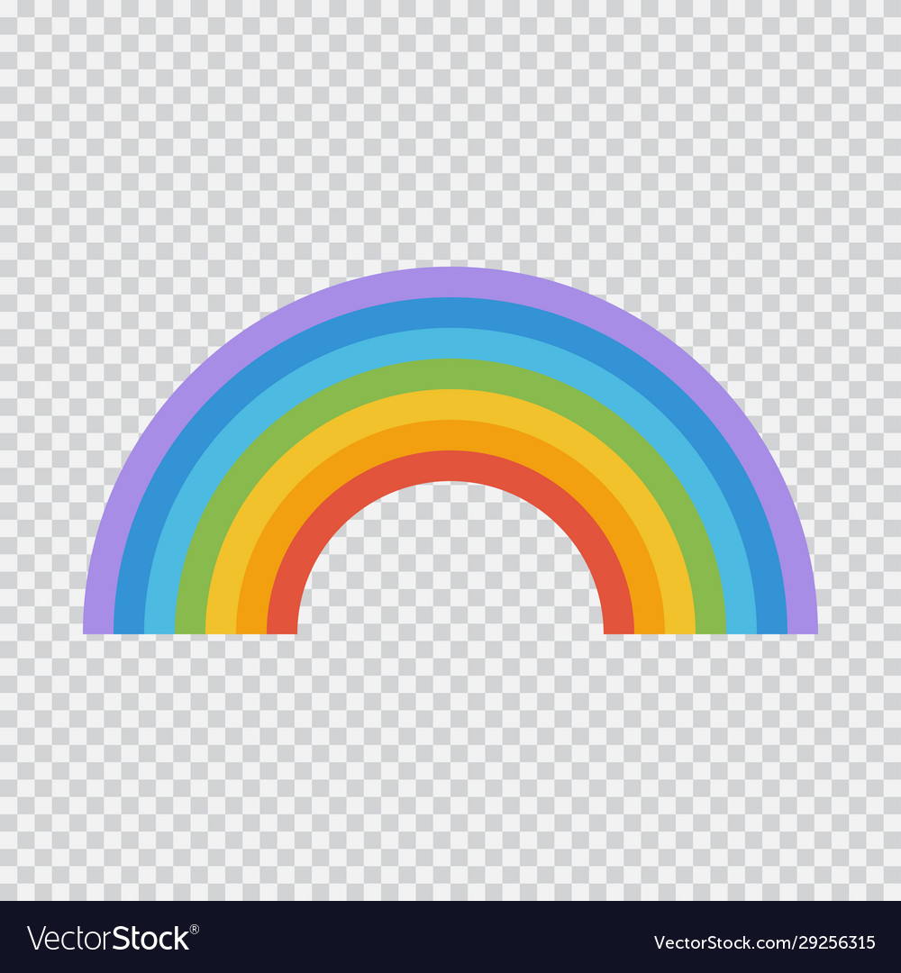 Rainbow Icon On Transparent Background Royalty Free Vector