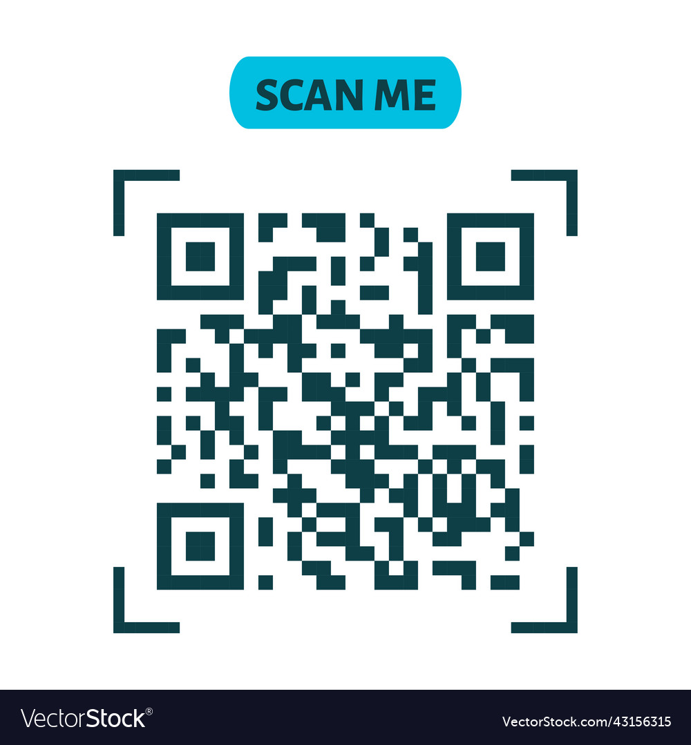 Scan me qr code design for payment text Vector Image Scan me qr code design for payment text