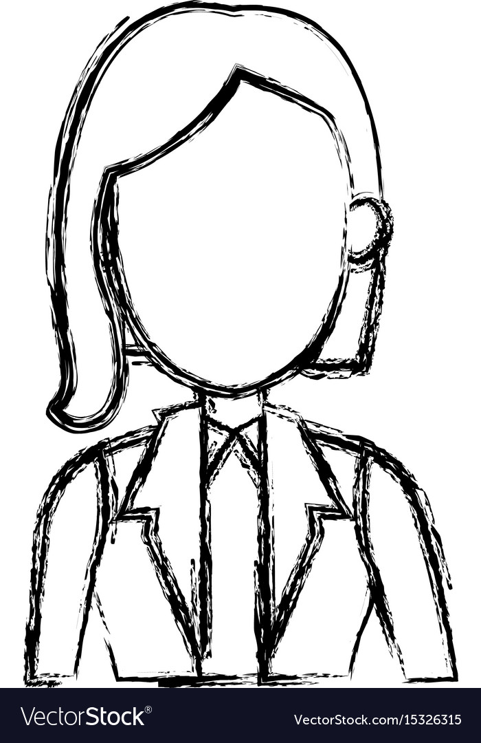 sketch woman cartoon profile