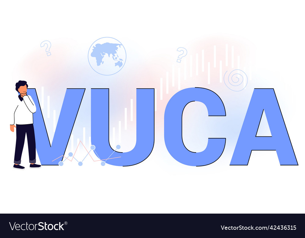 Vuca volatility uncertainty complexity Royalty Free Vector