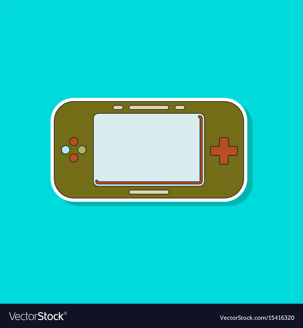 Flat icon on background game console