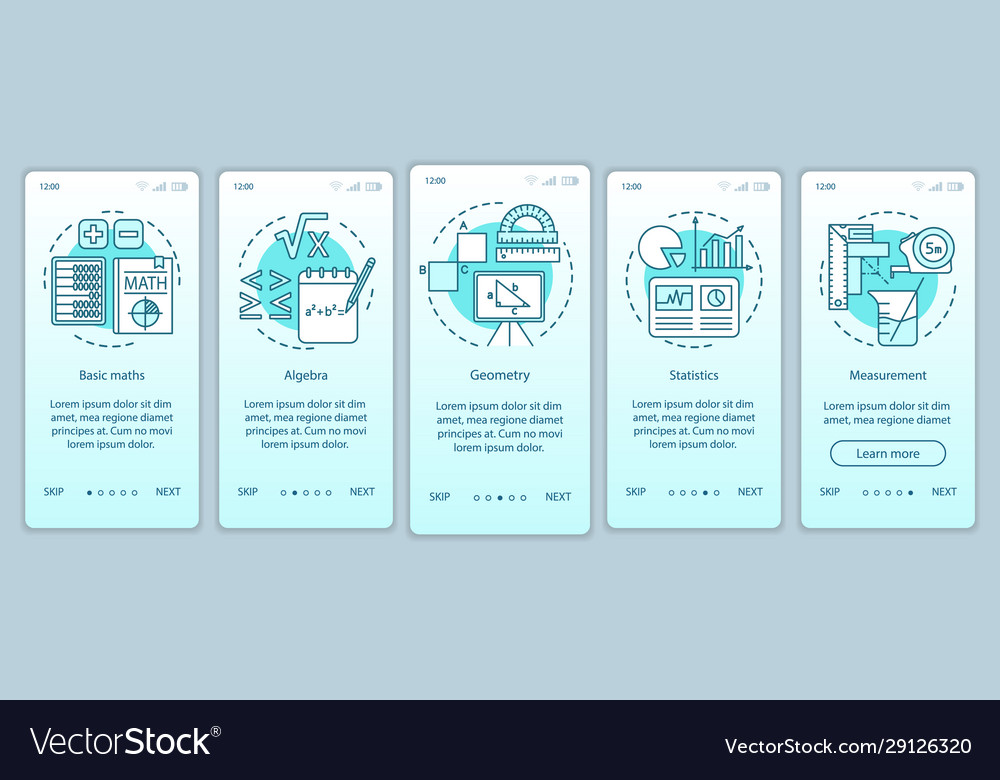 Learning maths course educational tool onboarding