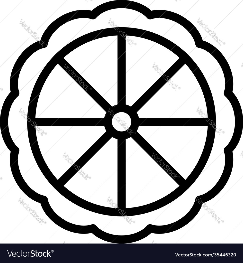 Lemon bergamot icon outline style Royalty Free Vector Image