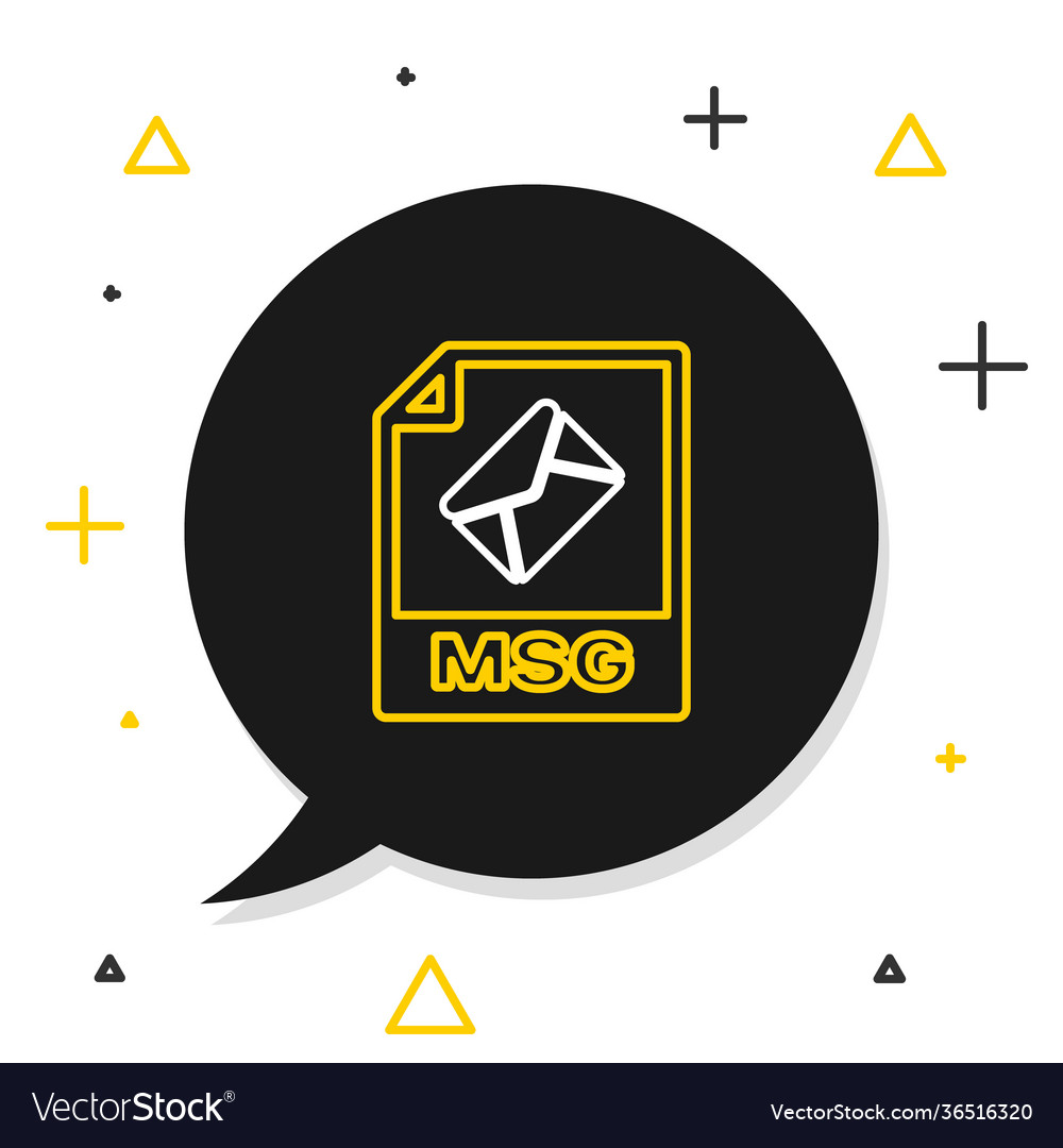 Line msg file document download button icon vector image Line msg file document download button icon