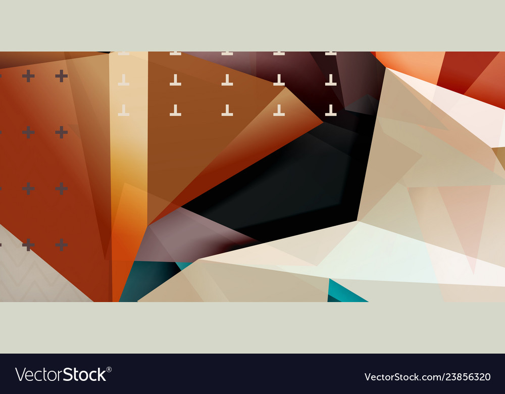 Low poly design 3d triangular shape background Vector Image Low poly design 3d triangular shape background