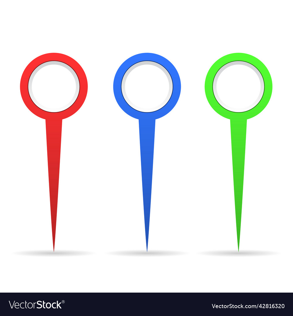Pointer on the map colored unusual circular