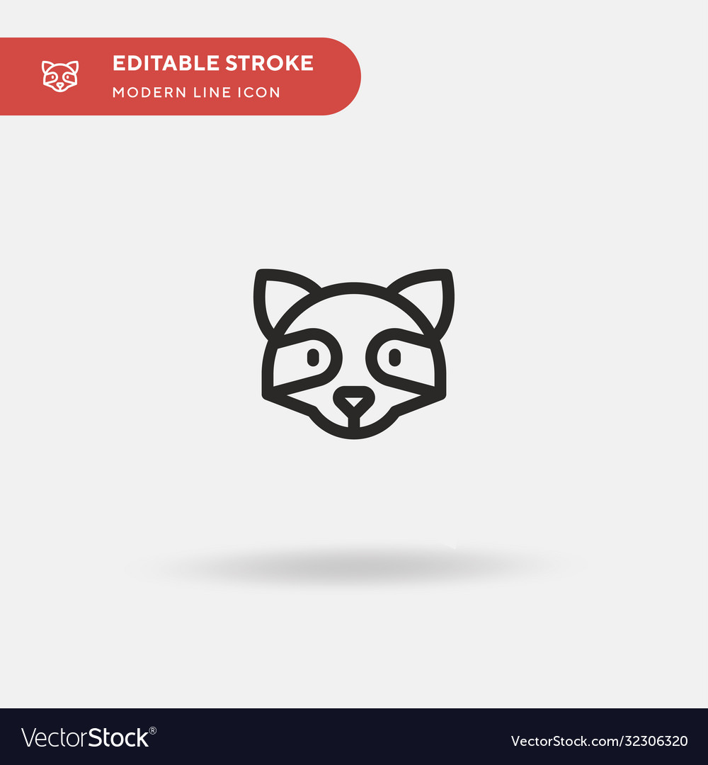 Raccoon simple icon symbol