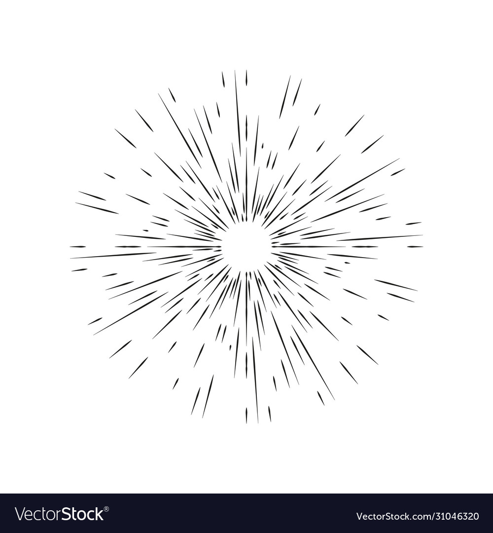 Random rays circular pattern in flat style vector image Random rays circular pattern in flat style