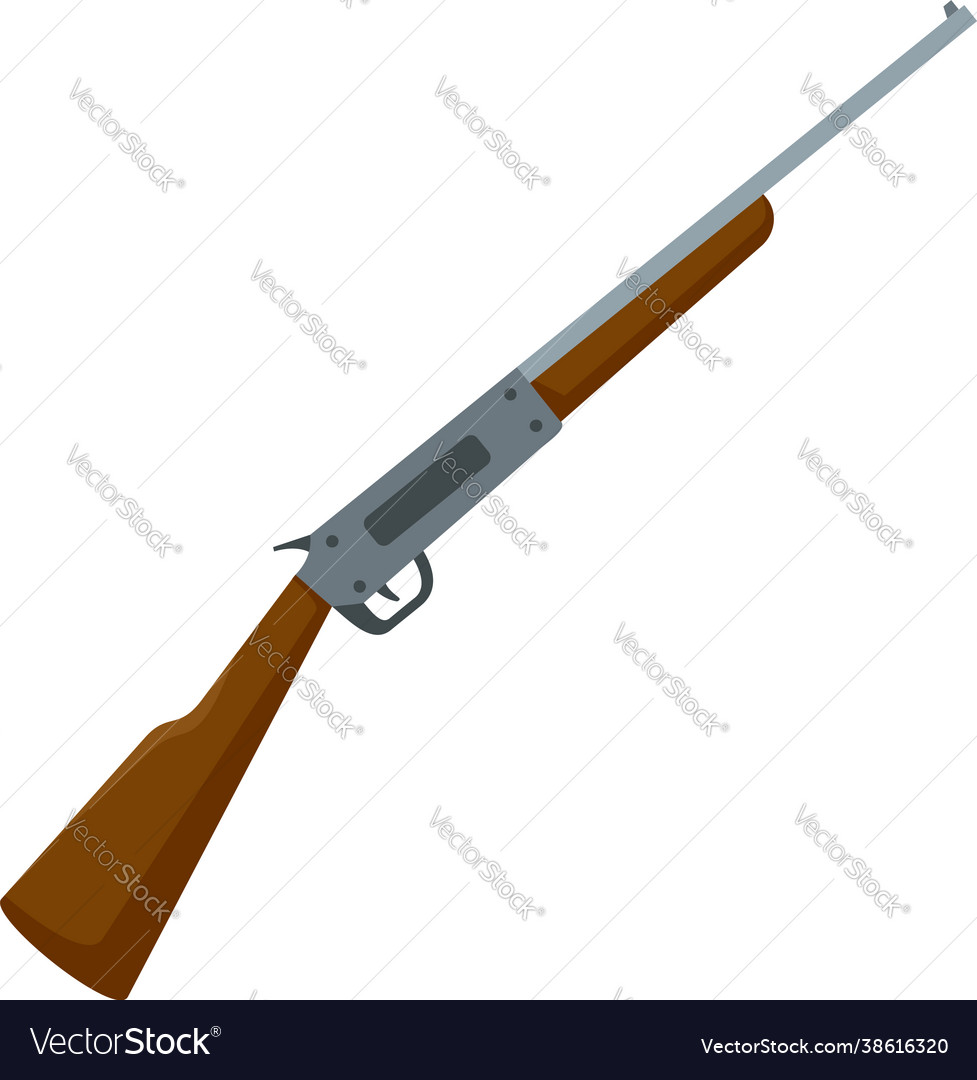 Rifle icon flat isolated Royalty Free Vector Image