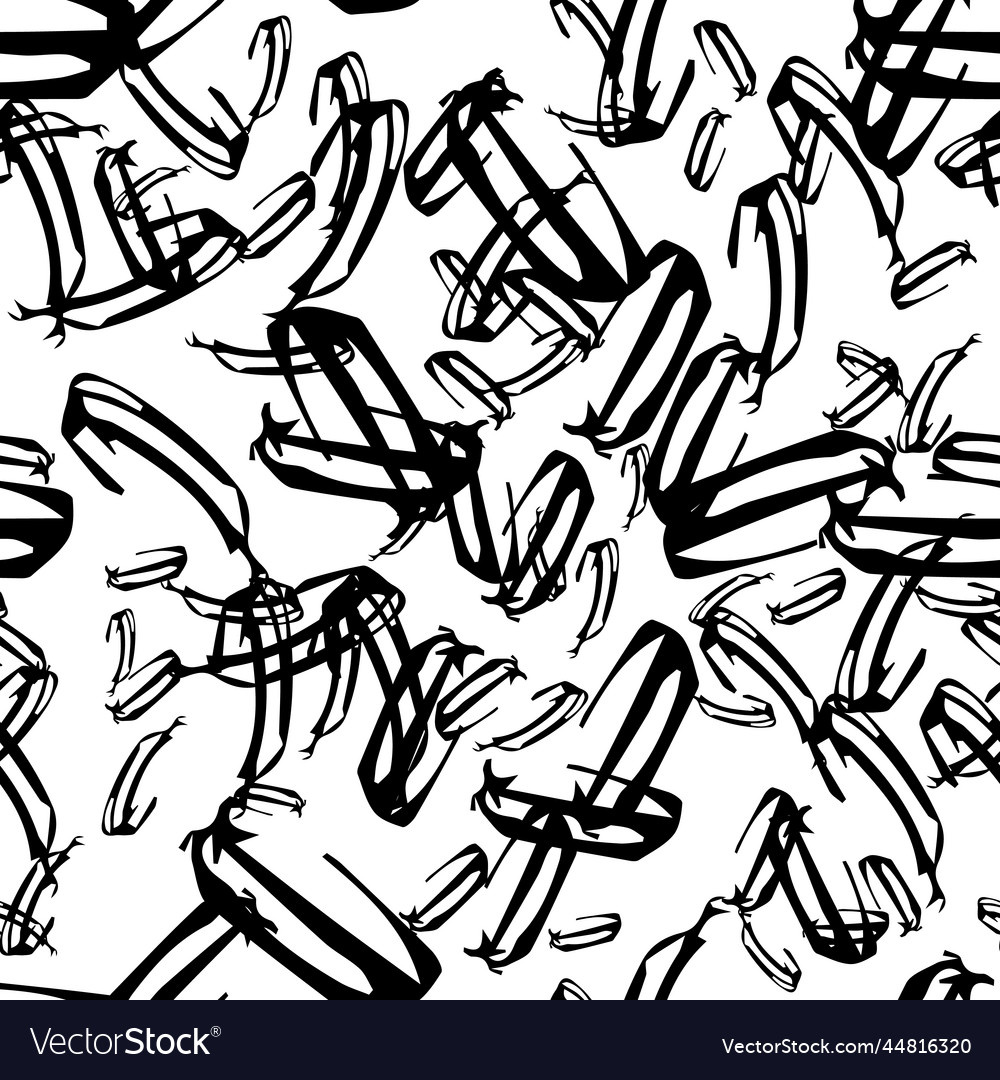 Seamless pattern with sketch squiggle