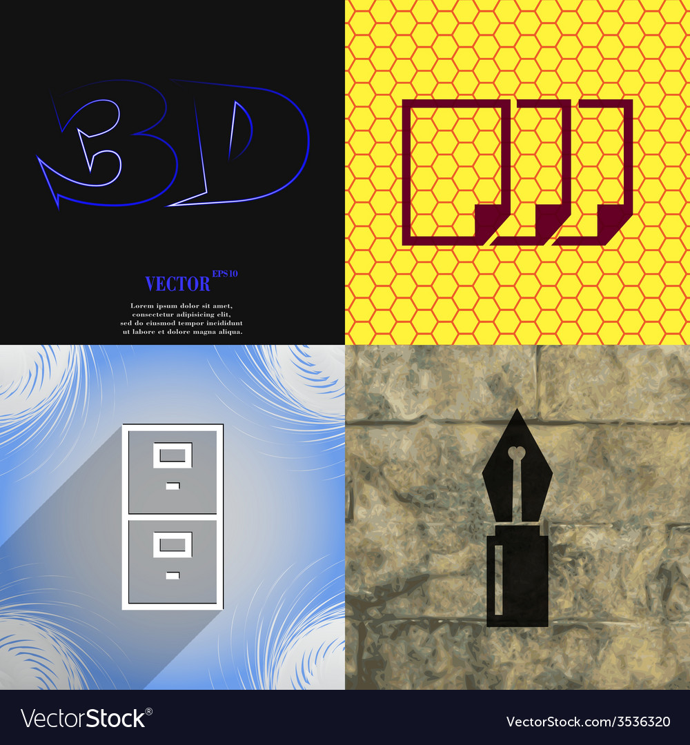 Set of abstract backgrounds with different web