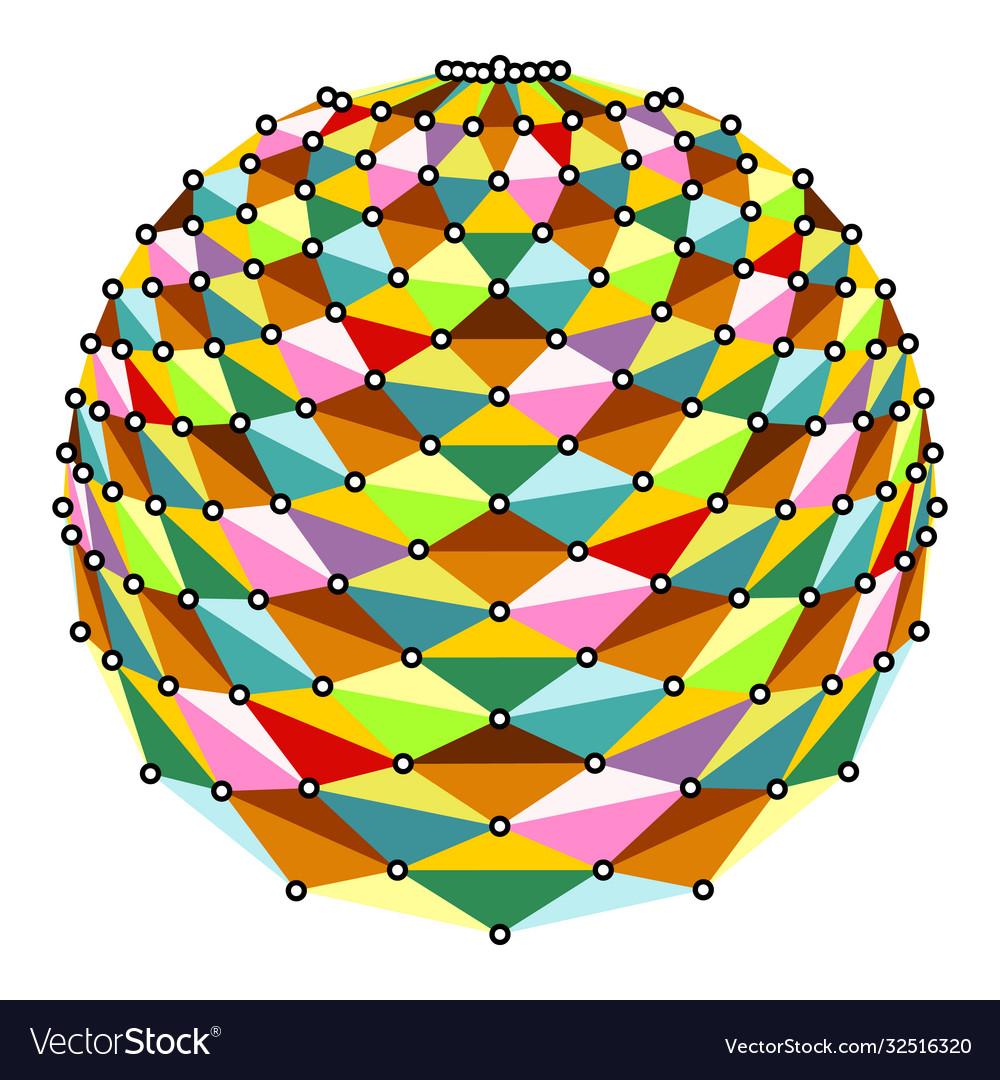 Triangle sphere with triangular effect vector image Triangle sphere with triangular effect