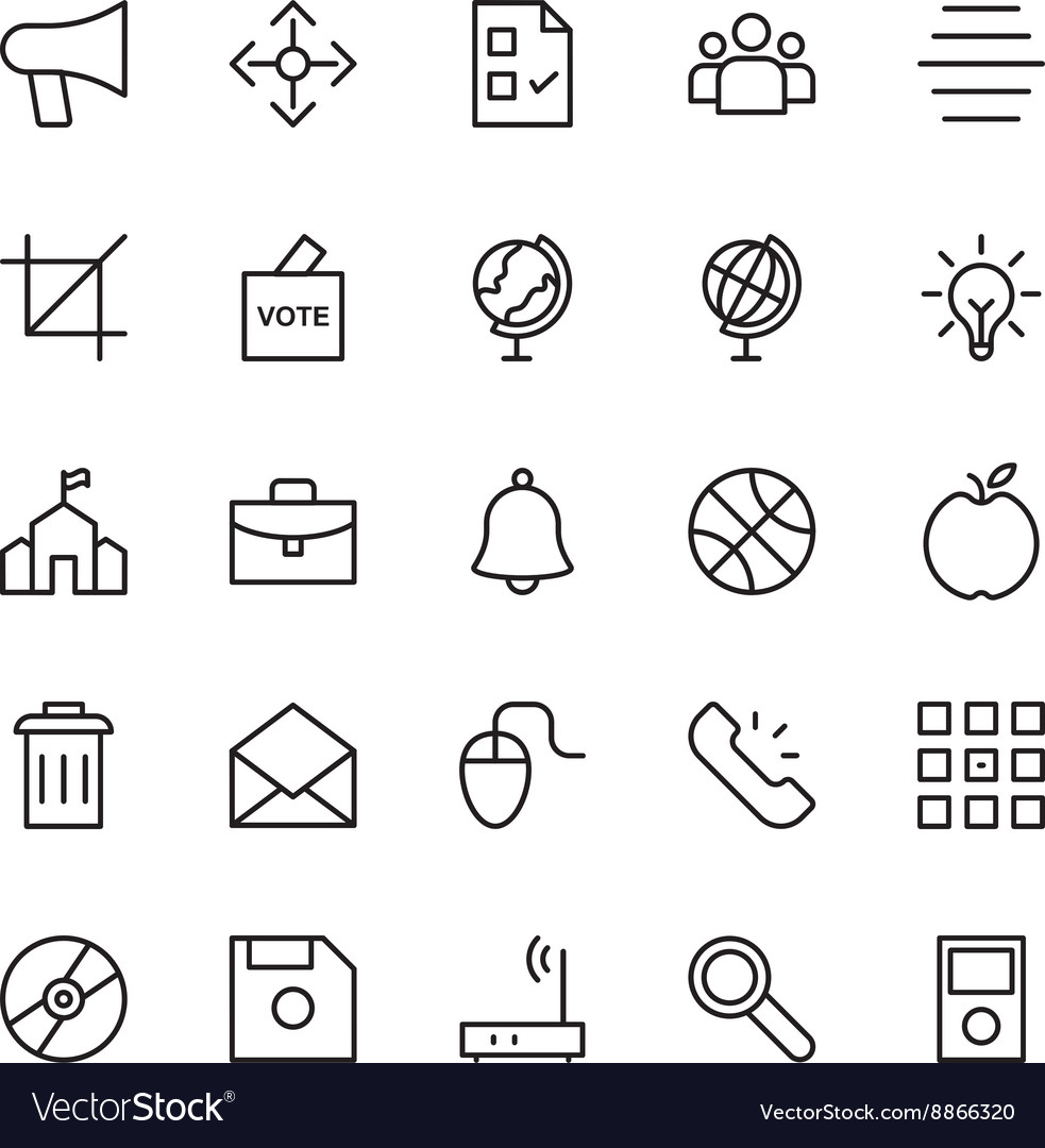 Web and user interface outline icons 13