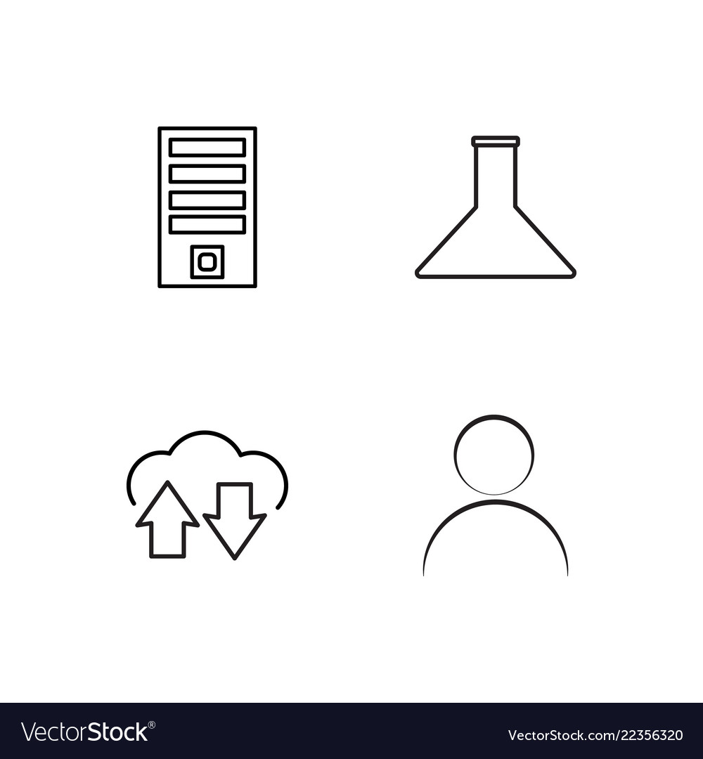 Web simple outlined icons set vector image Web simple outlined icons set