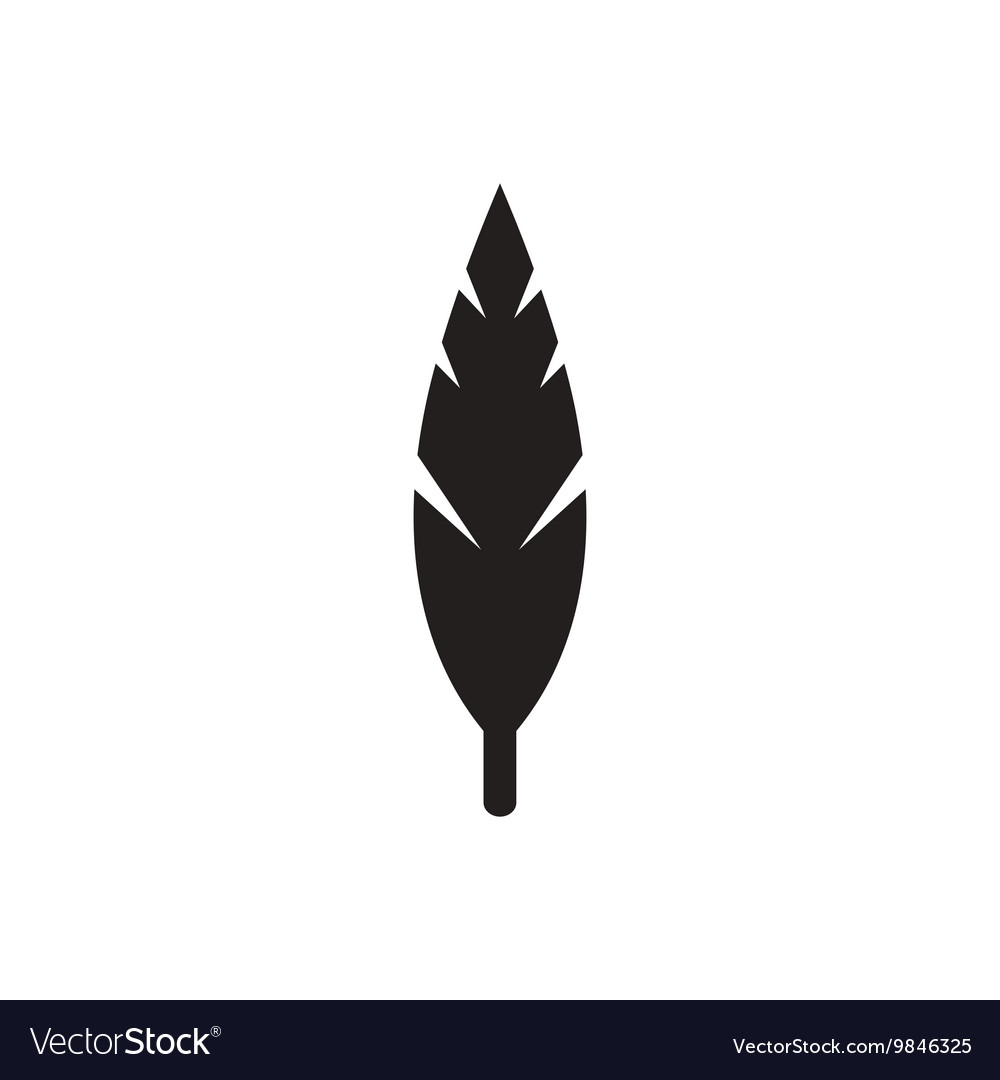 Black icon on white background tree leaf