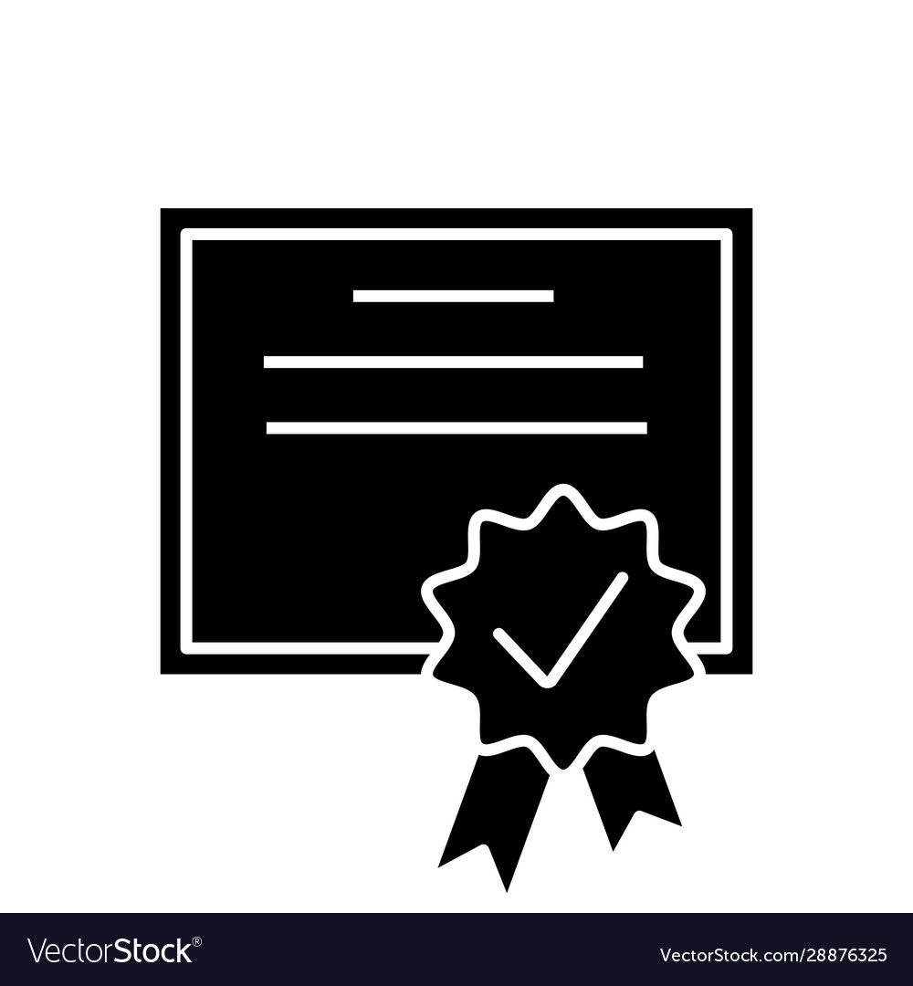 Certificate glyph icon