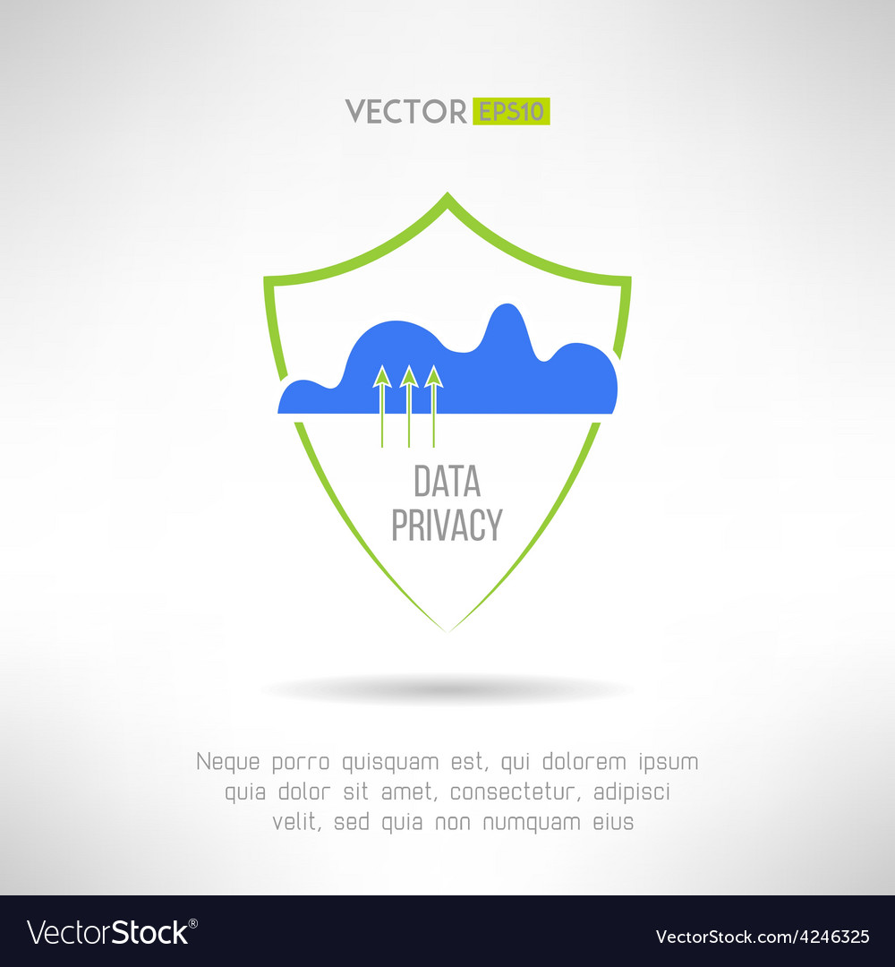 Cloud computing security data protection concept
