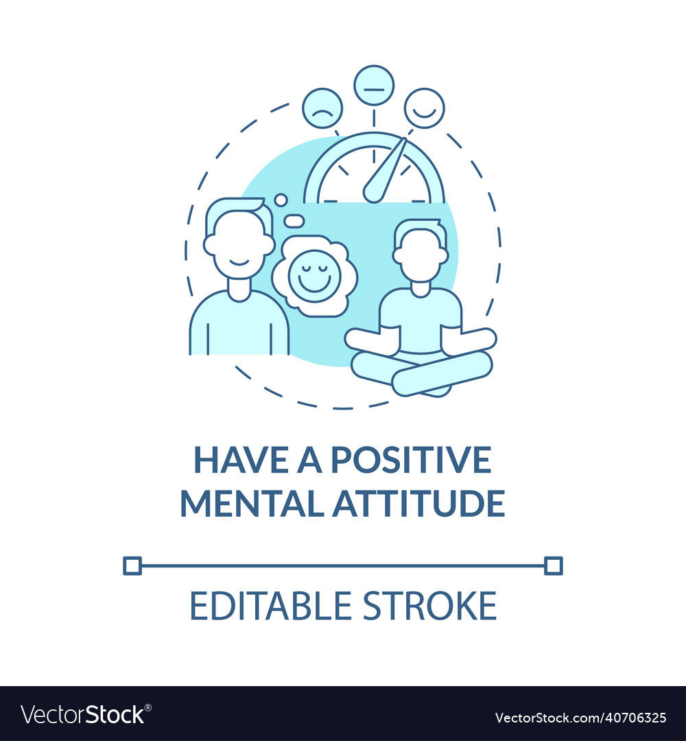 Have positive mental attitude turquoise concept Vector Image