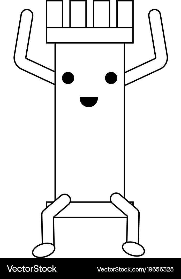 Kawaii tower icon image Royalty Free Vector Image