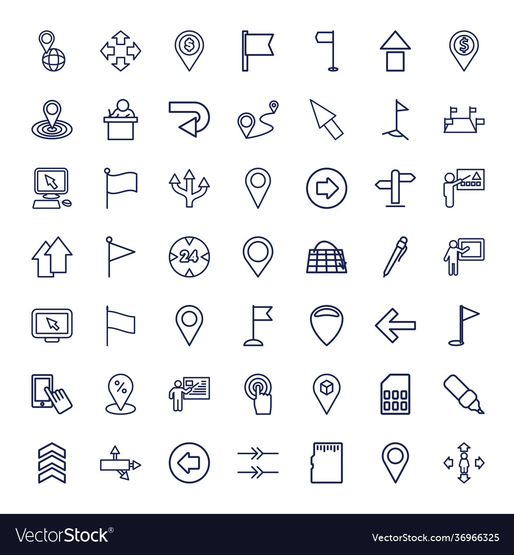 Pointer icons Royalty Free Vector Image - VectorStock