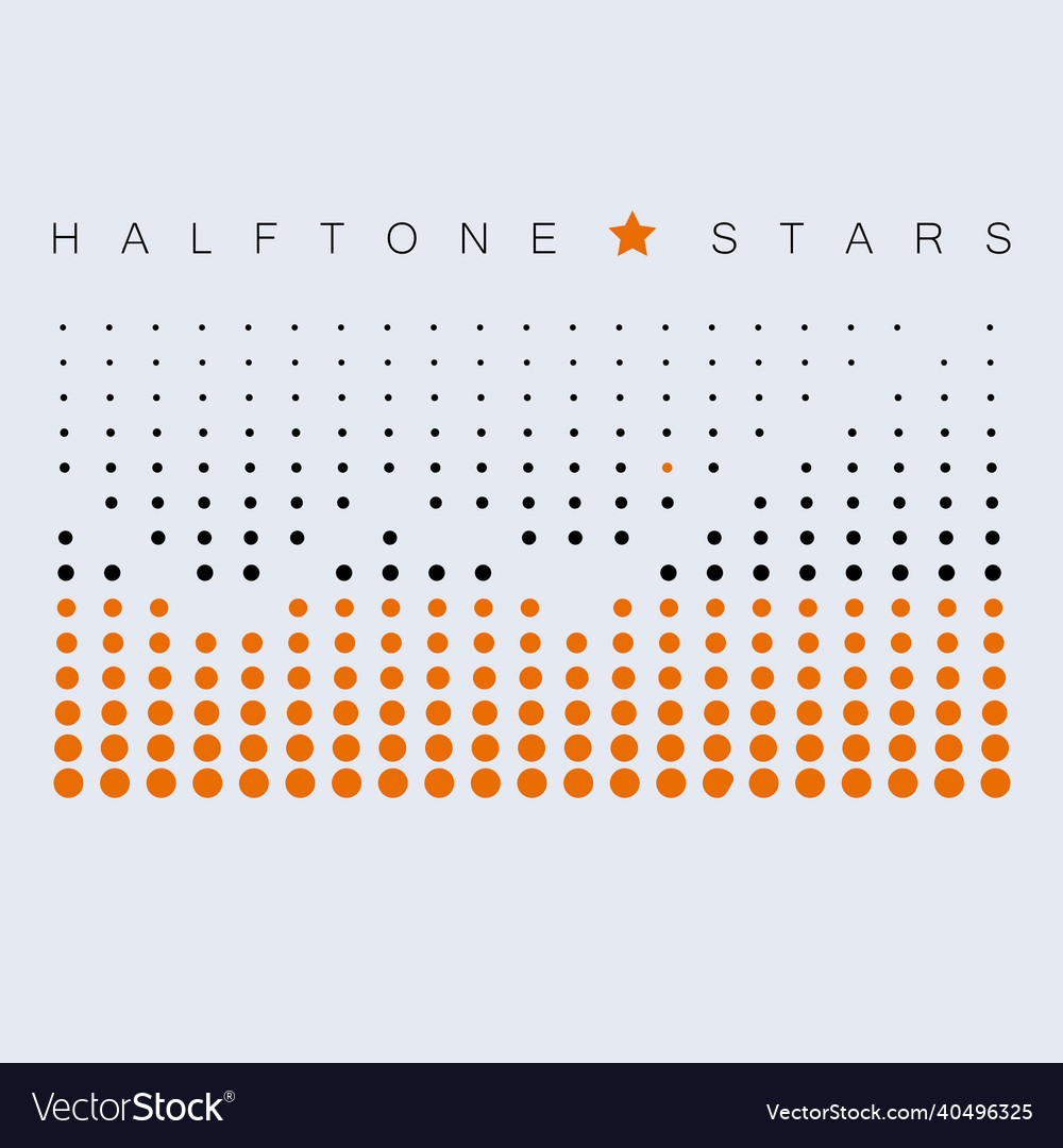 Set of abstract halftone design elements