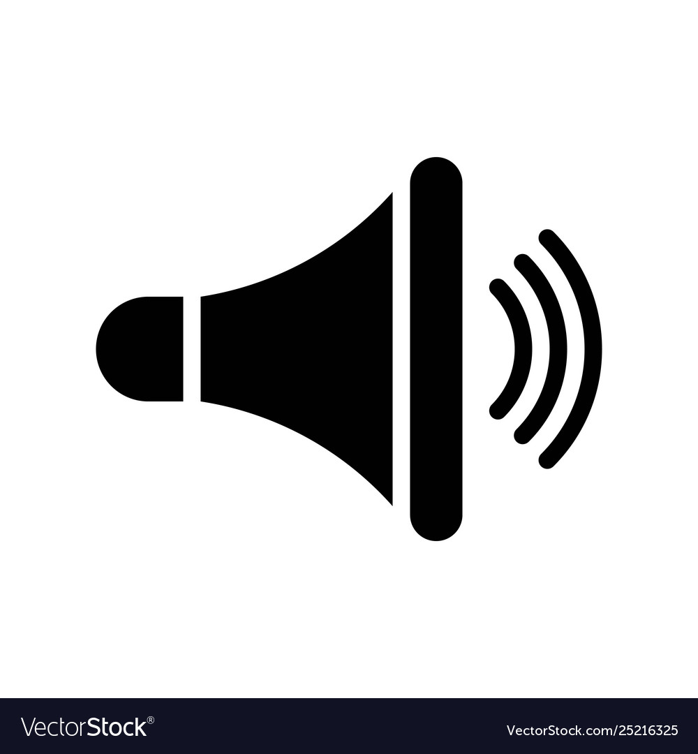 Speaker Social Media Solid Style Icon Royalty Free Vector 0896