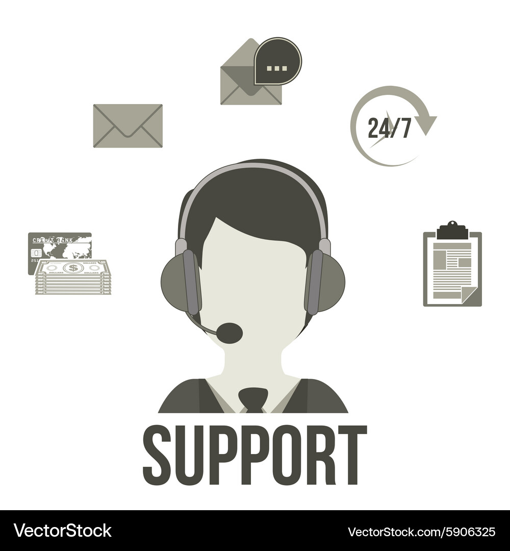 Support Program Vector Support design Royalty Free Vector Image - VectorStock