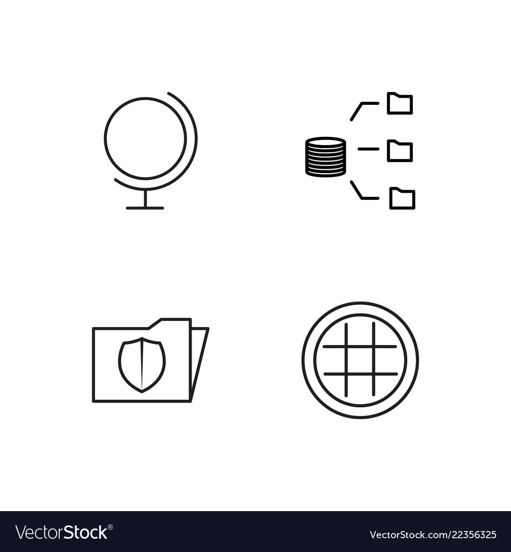 Web simple outlined icons set Vector Image Web simple outlined icons set