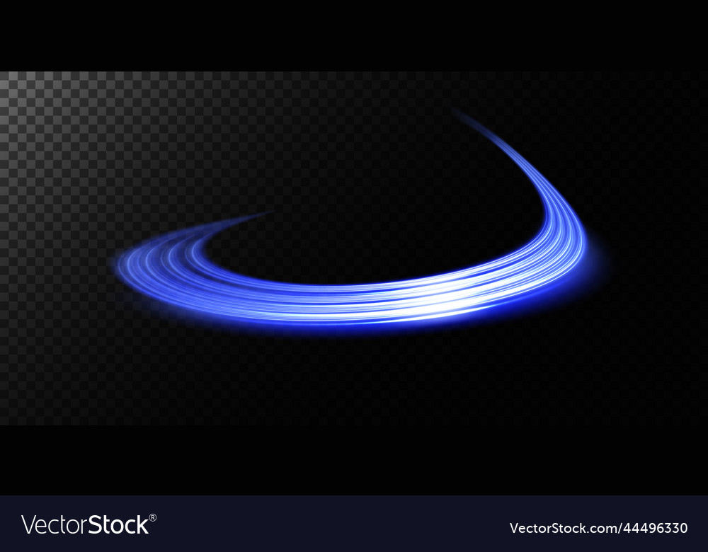 Abstract light lines of movement and speed in blue vector image Abstract light lines of movement and speed in blue