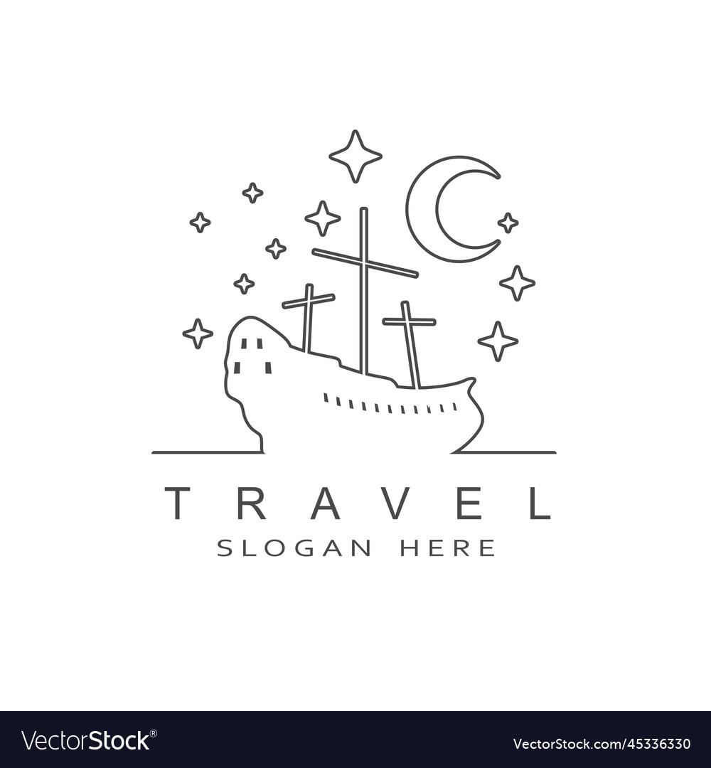 Archeology diving sport logo design sunken