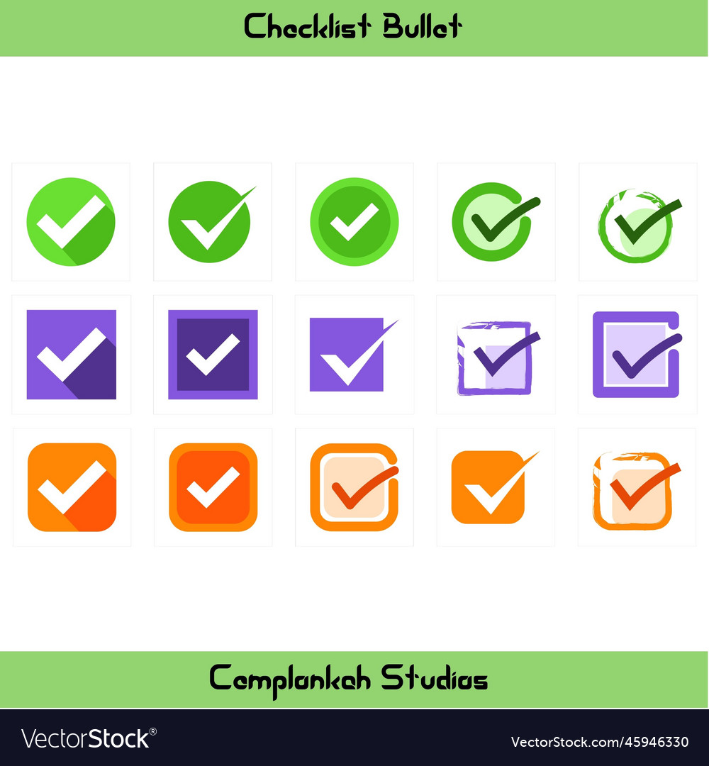 Checklist bullet Royalty Free Vector Image - VectorStock