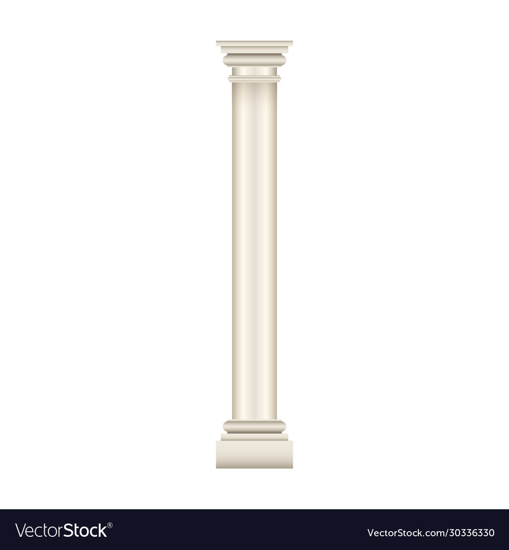 Column pillar icon realistic