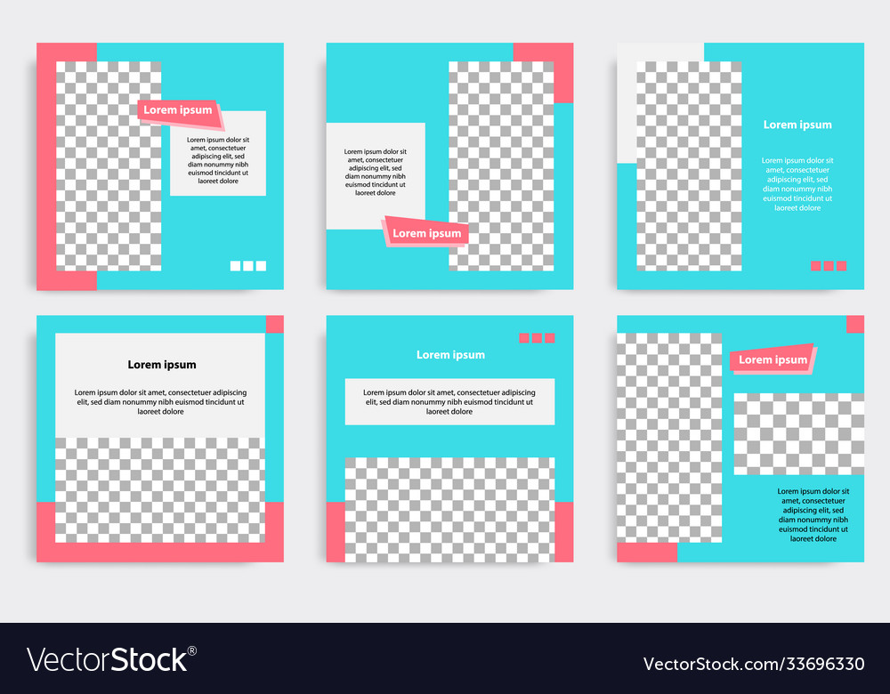 Editable square geometric banner template Vector Image Editable square geometric banner template
