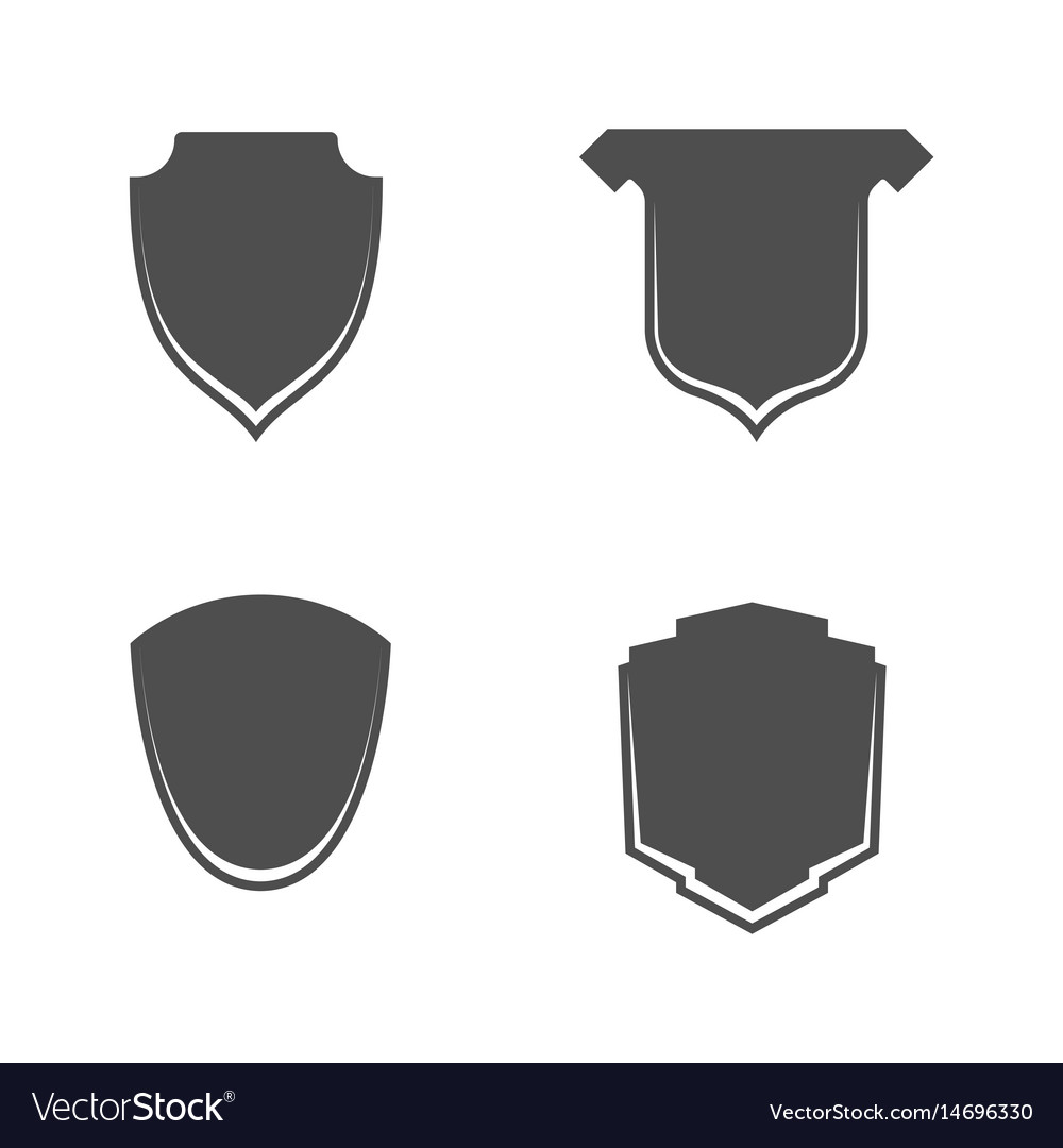 Empty shields icons with place for text