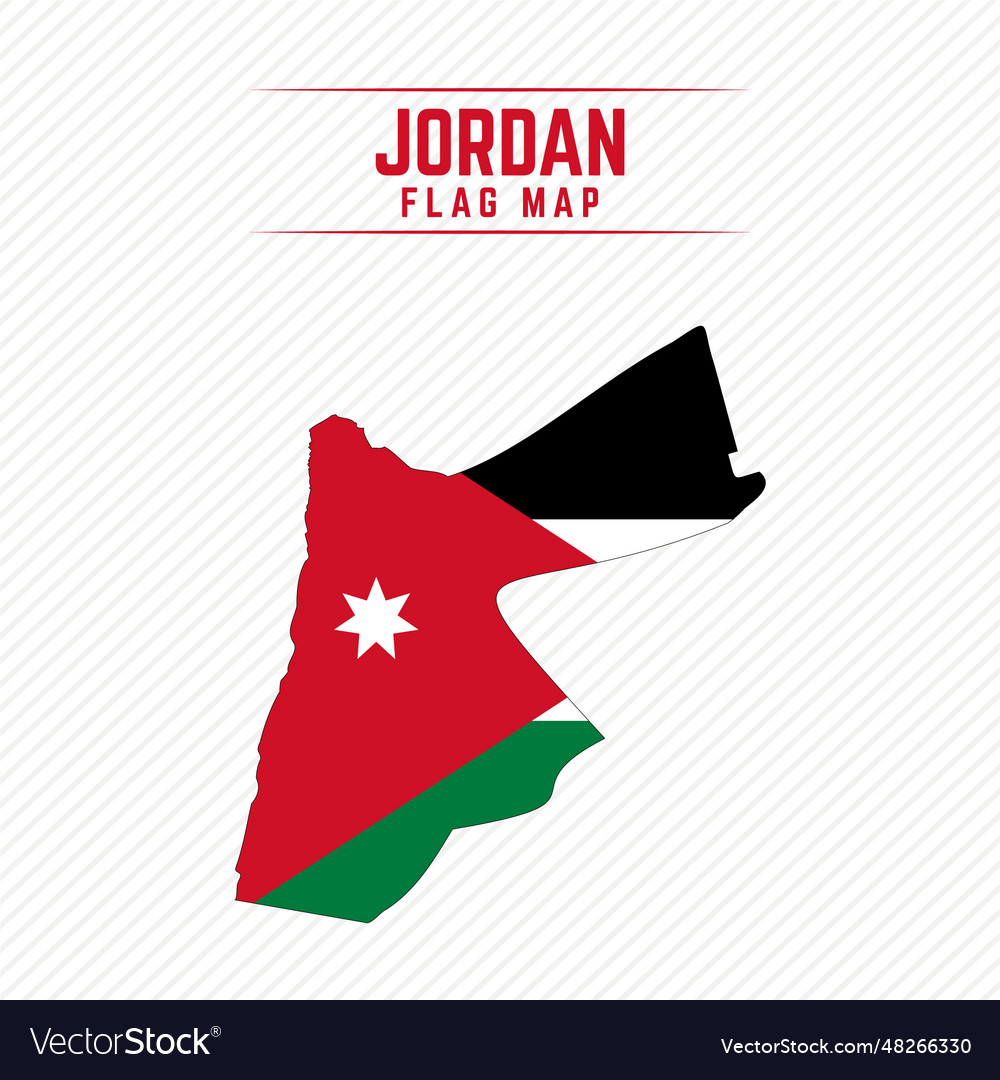 Flag map of jordan jordan flag map Royalty Free Vector Image