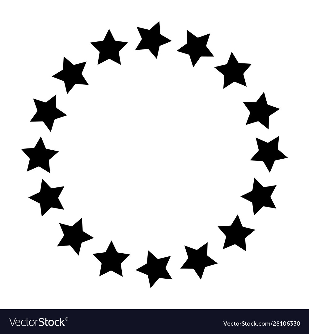 Frame circular stars decoration christmas Vector Image