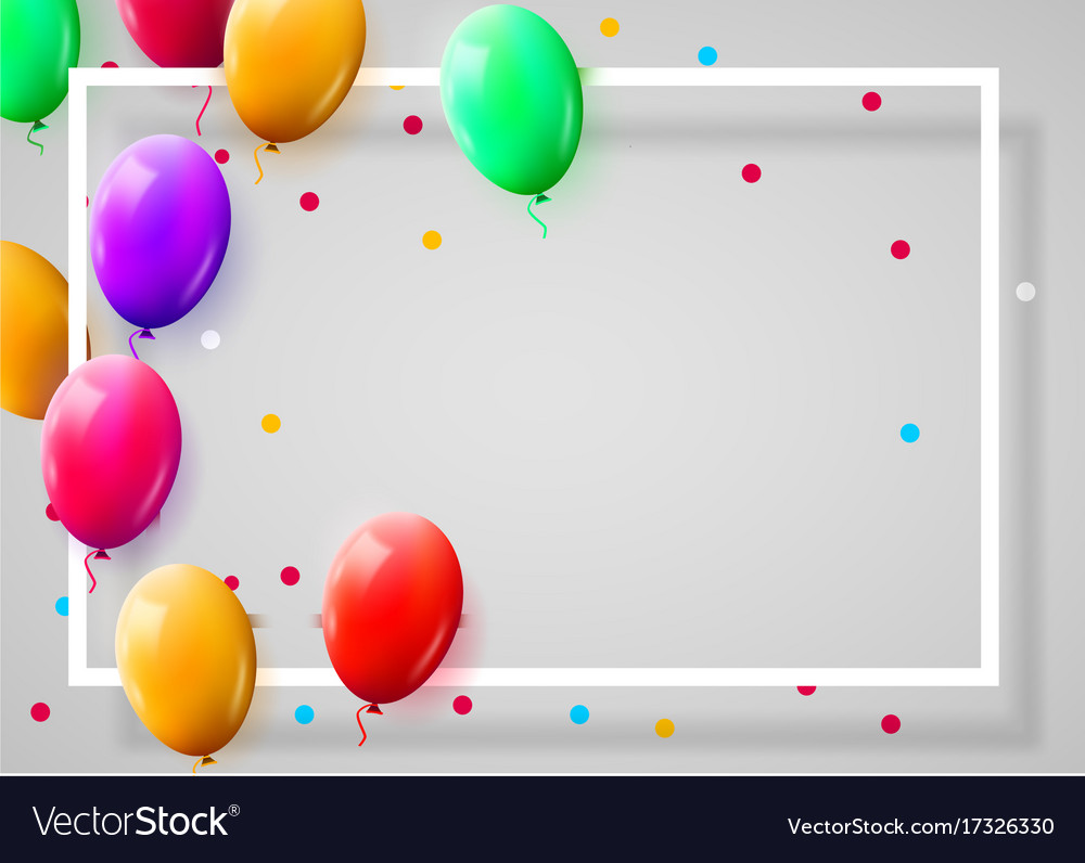 Greeting card with frame and lot of colorful