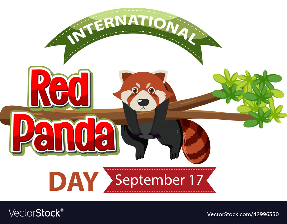 Internationaler roter Panda-Tag am 17 September