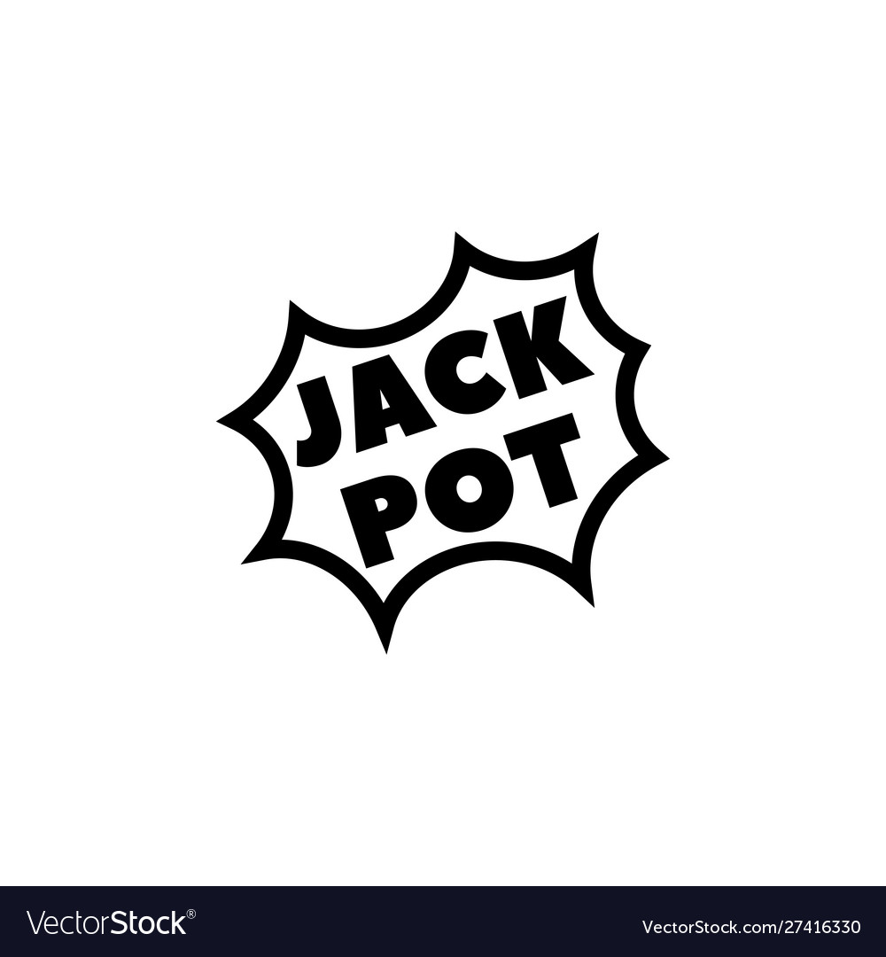 Jack pot casino game flat icon