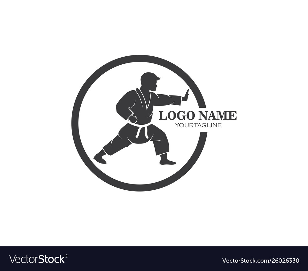 Karate Taekwondo Kick Logo
