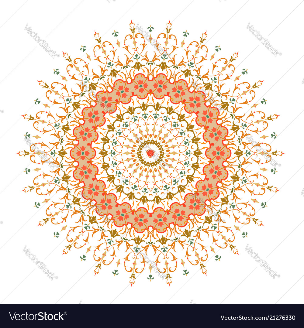 Mandala ornament background round vintage Vector Image