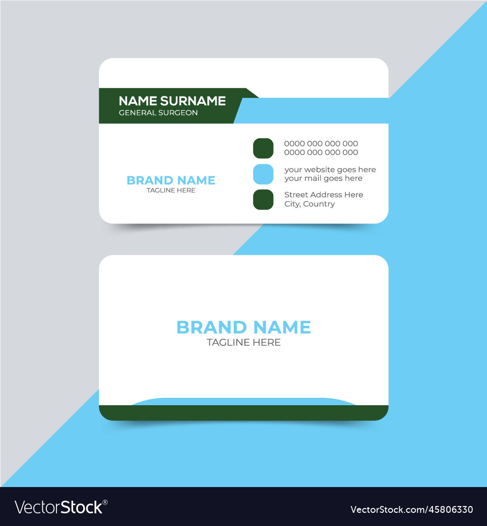 Medical healthcare business card design template Vector Image