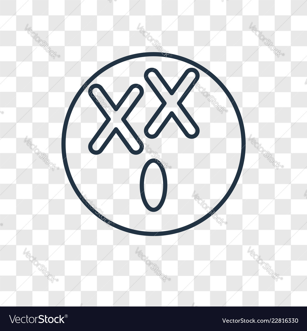 Nerd concept linear icon isolated on transparent vector image Nerd concept linear icon isolated on transparent