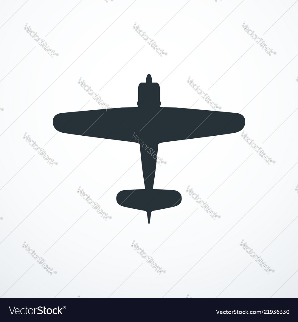 Old airplane icon vector image Old airplane icon