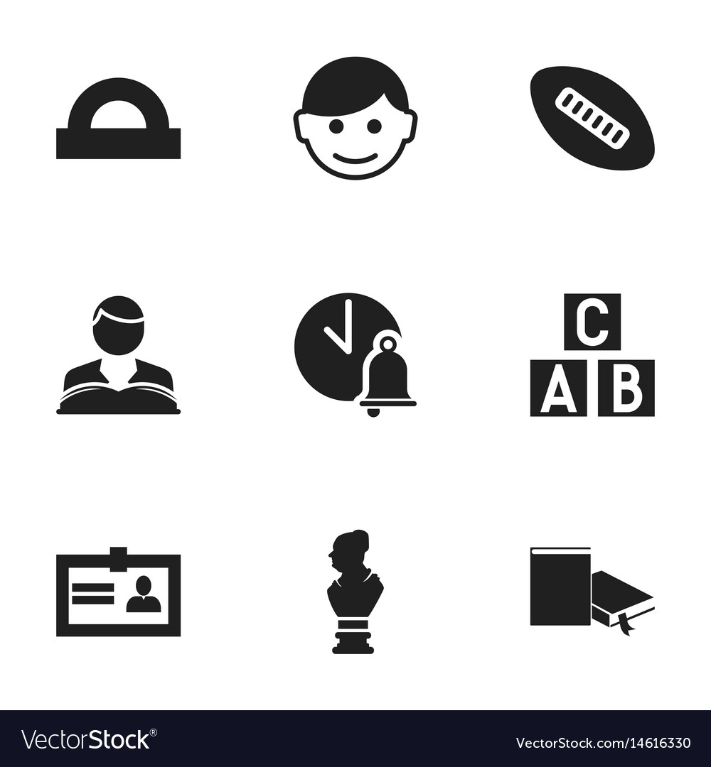 Set of 9 editable science icons includes symbols
