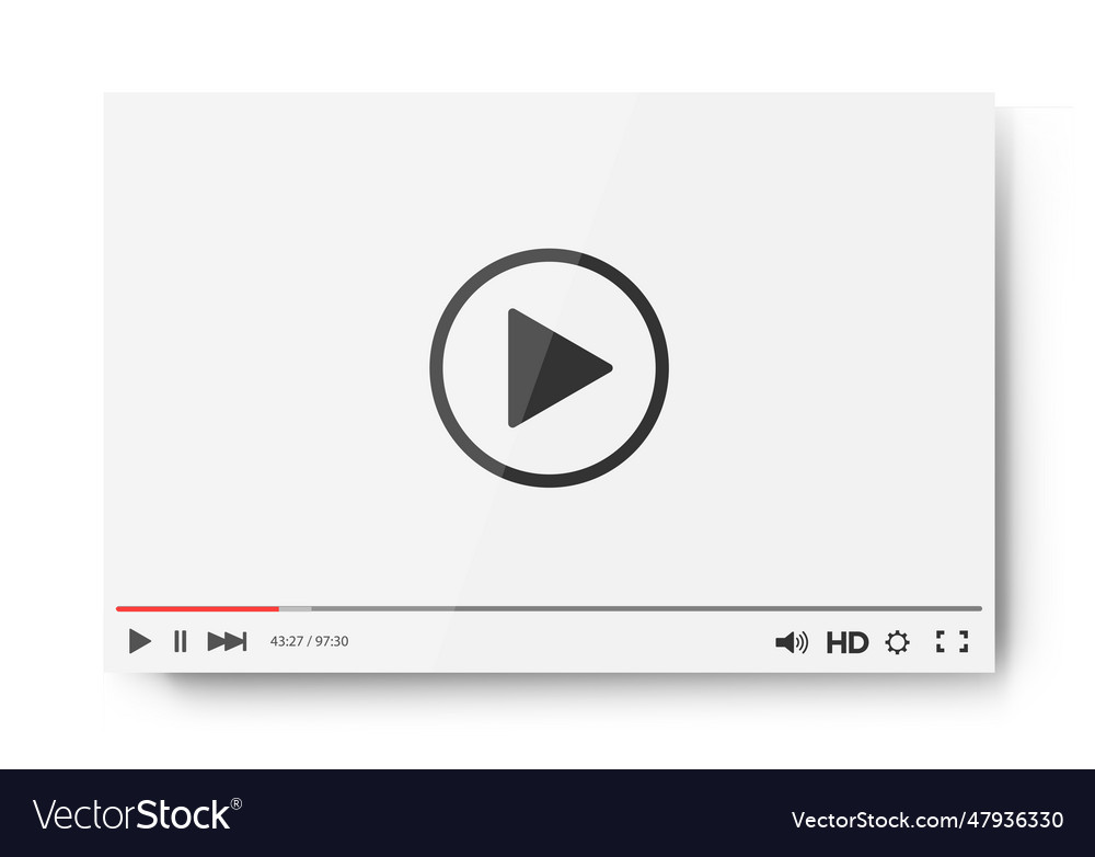 Video player bar template for your design web