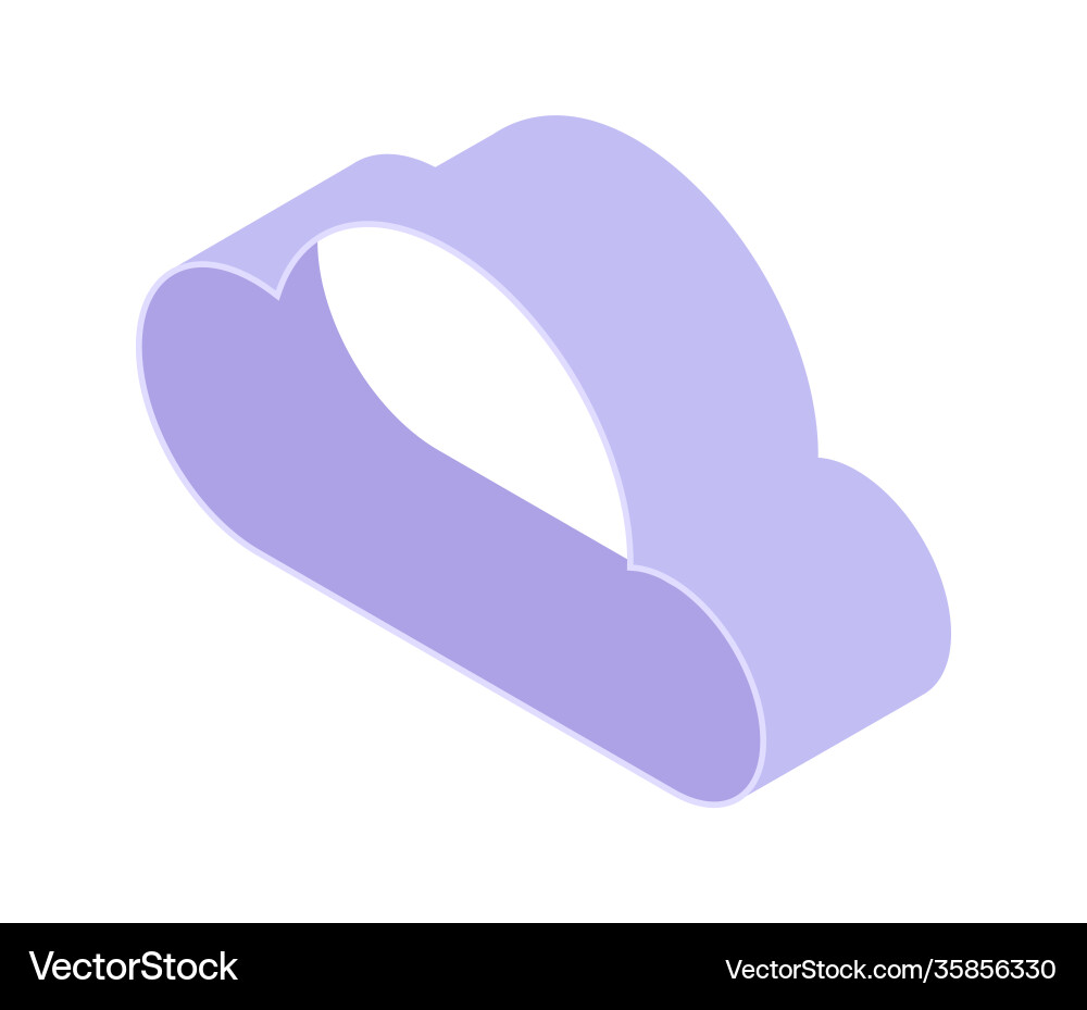 Virtual cloud isometric icon information storage Vector Image