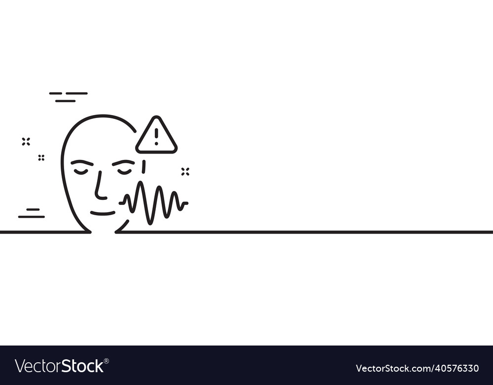Voice wave line icon face scan sign minimal